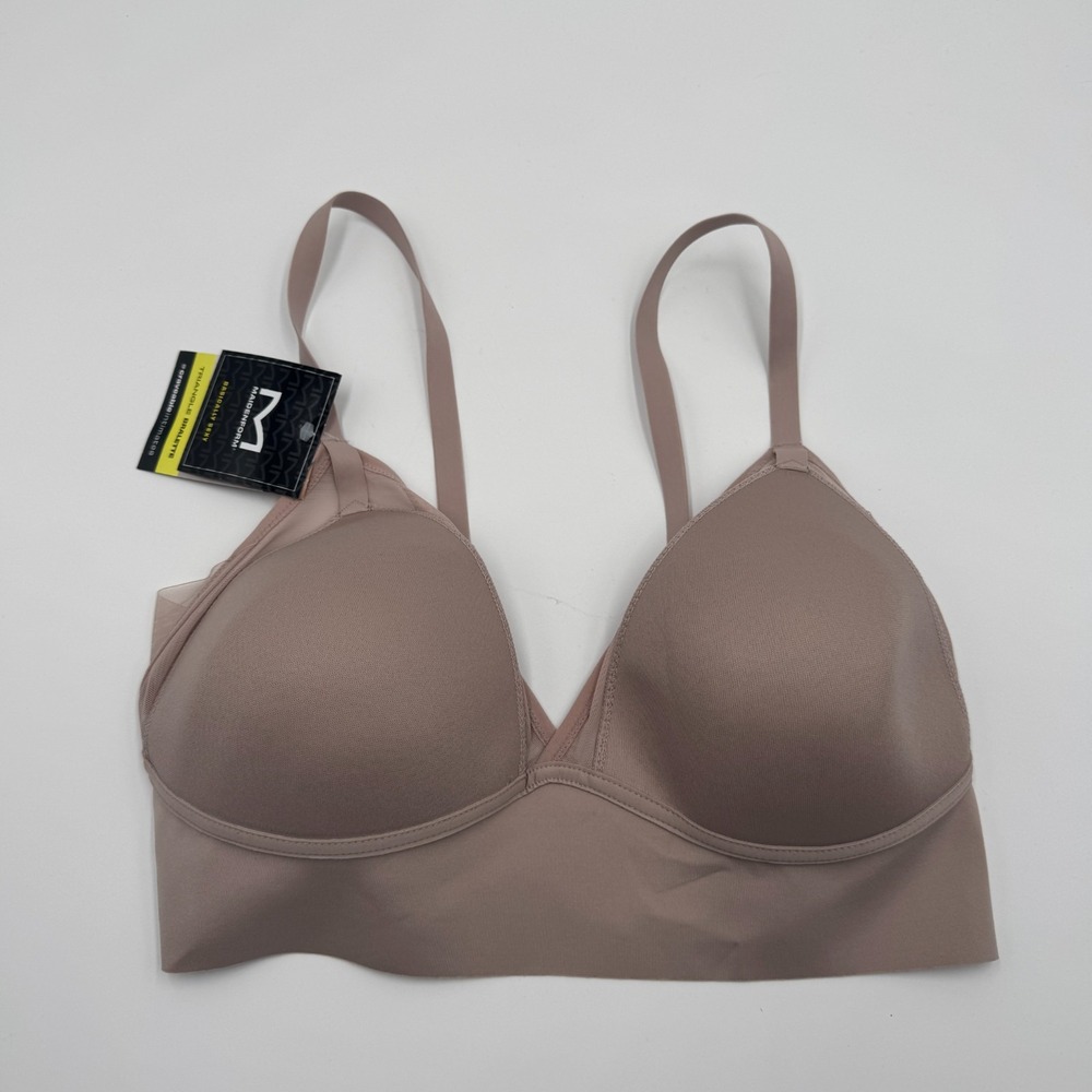 Maidenform Basically Sexy Triangle Bralette Women's L Taupe NWT